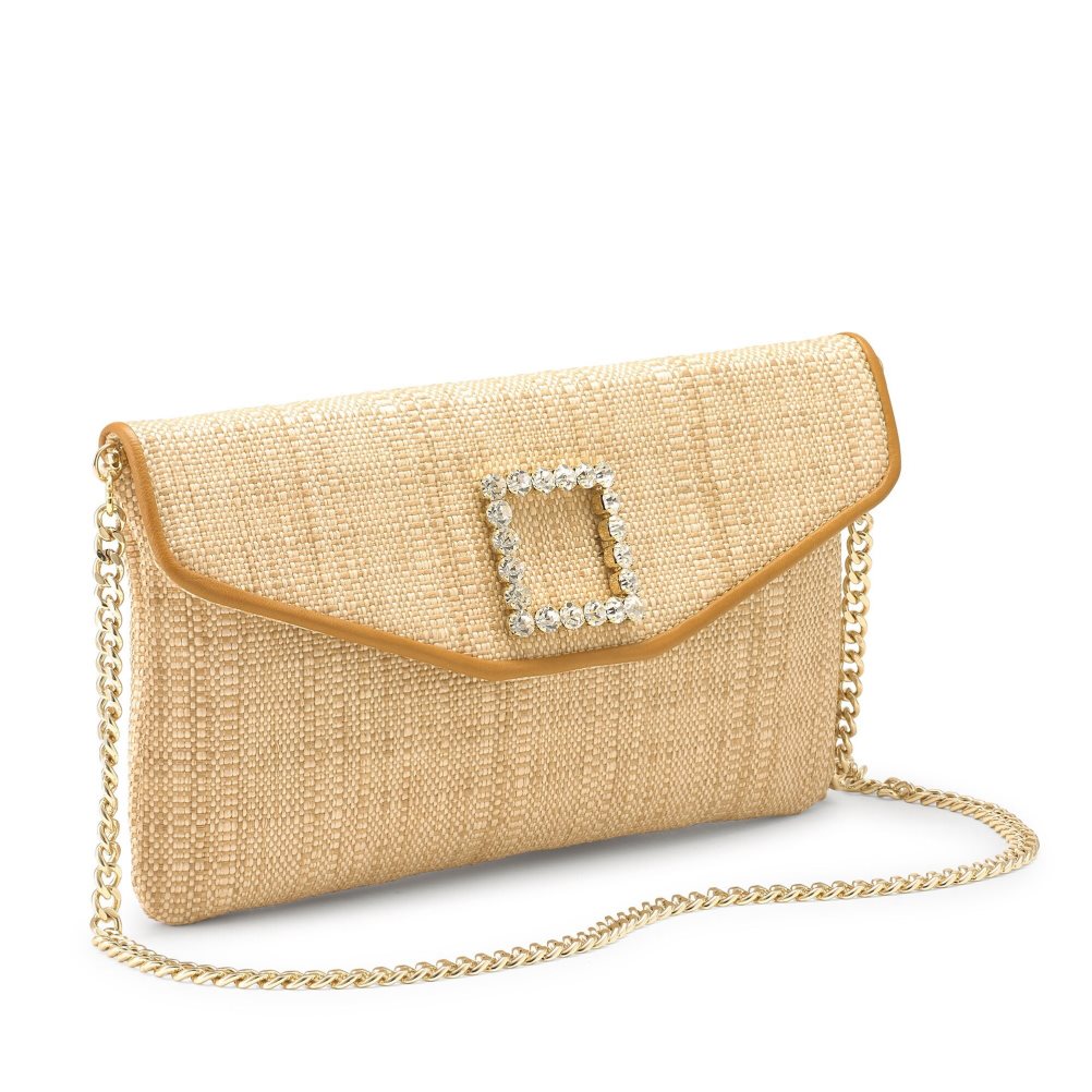 Khaki Russell & Bromley Fairytale Envelope Women's Clutch Bag | PH-2-OFXY