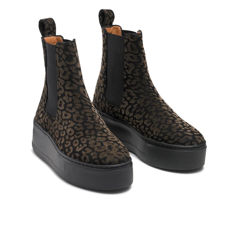 Leopard Russell & Bromley Park Way Women's Chelsea Boots | PH-3-KNXZ