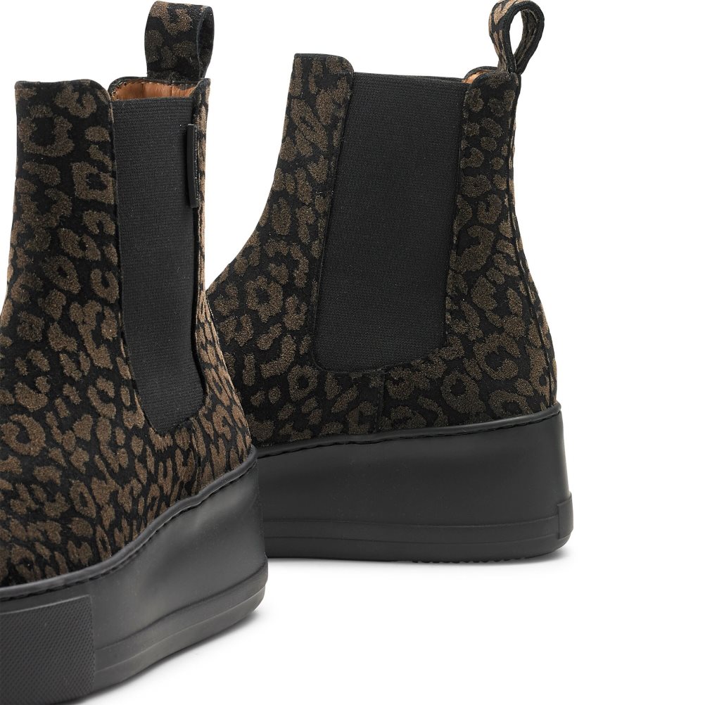 Leopard Russell & Bromley Park Way Women's Chelsea Boots | PH-3-KNXZ