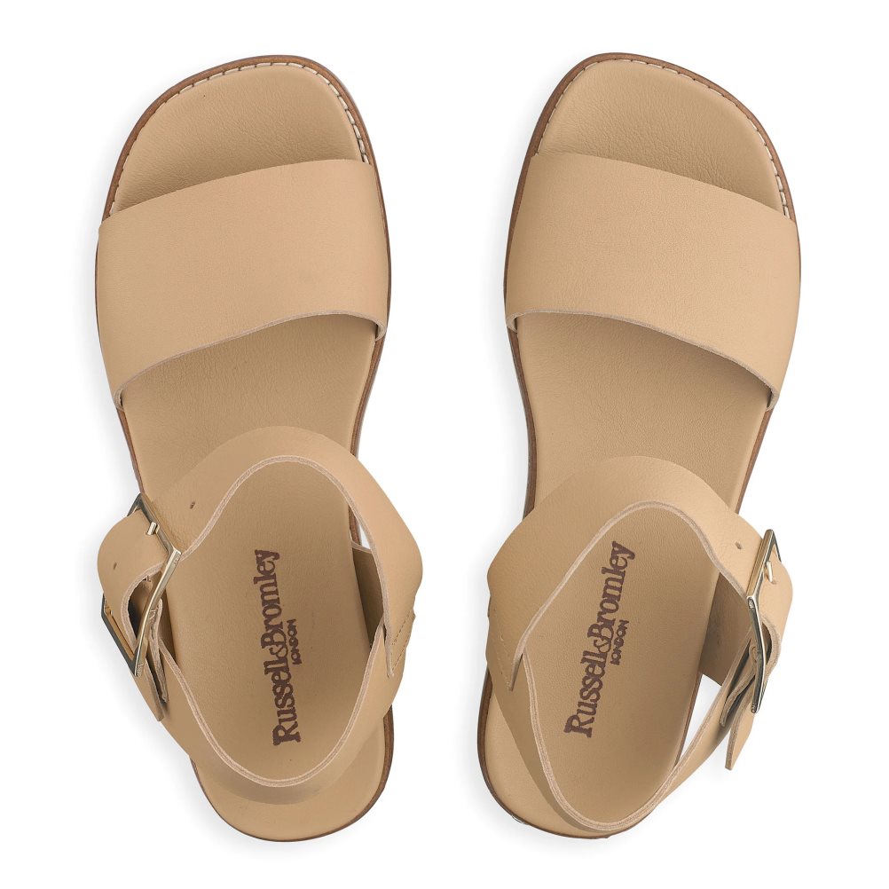 Light Brown Russell & Bromley Boston Sporty Women's Flat Sandals | PH-3-OMAJ