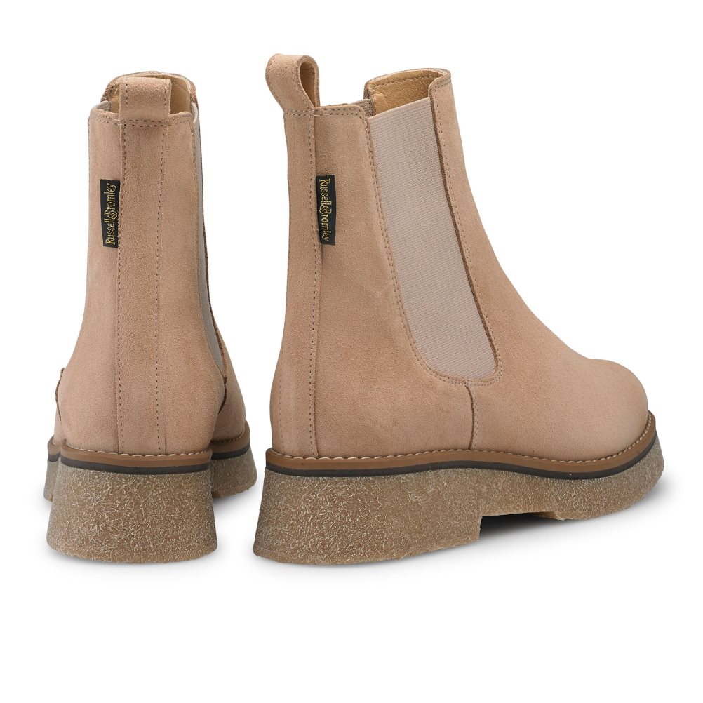 Light Brown Russell & Bromley Eden Crepe Women's Chelsea Boots | PH-7-TUSV