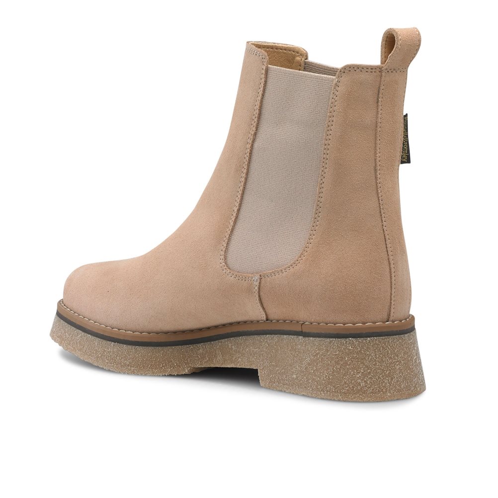 Light Brown Russell & Bromley Eden Crepe Women's Chelsea Boots | PH-7-TUSV