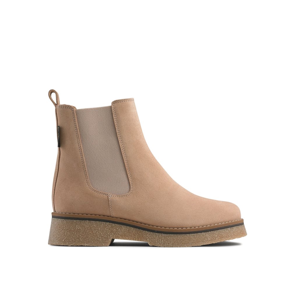 Light Brown Russell & Bromley Eden Crepe Women\'s Chelsea Boots | PH-7-TUSV