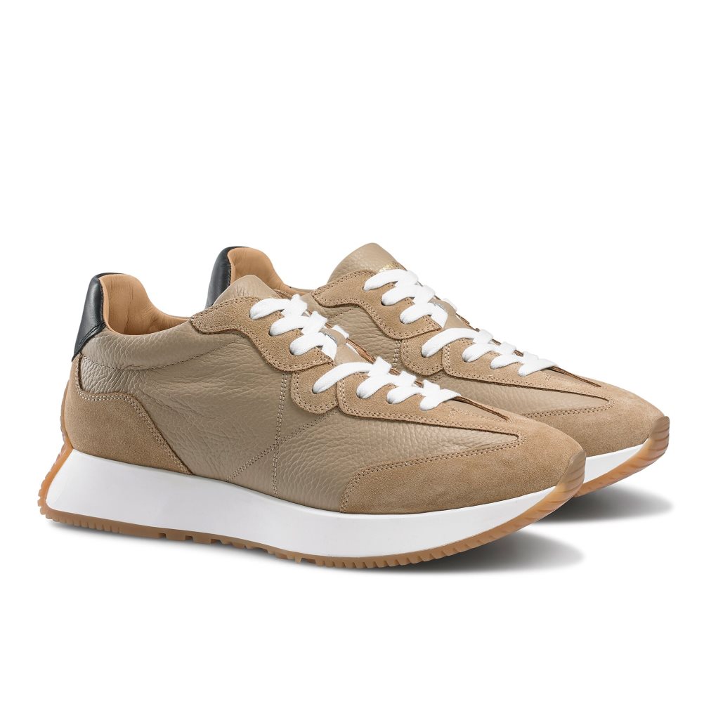 Light Brown Russell & Bromley Hourglass M Flared Sole Men's Trainers | PH-8-MVKC