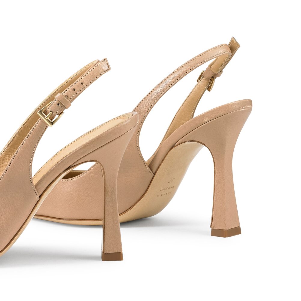 Light Brown Russell & Bromley Slingback Point Women's Pumps | PH-7-YRUA