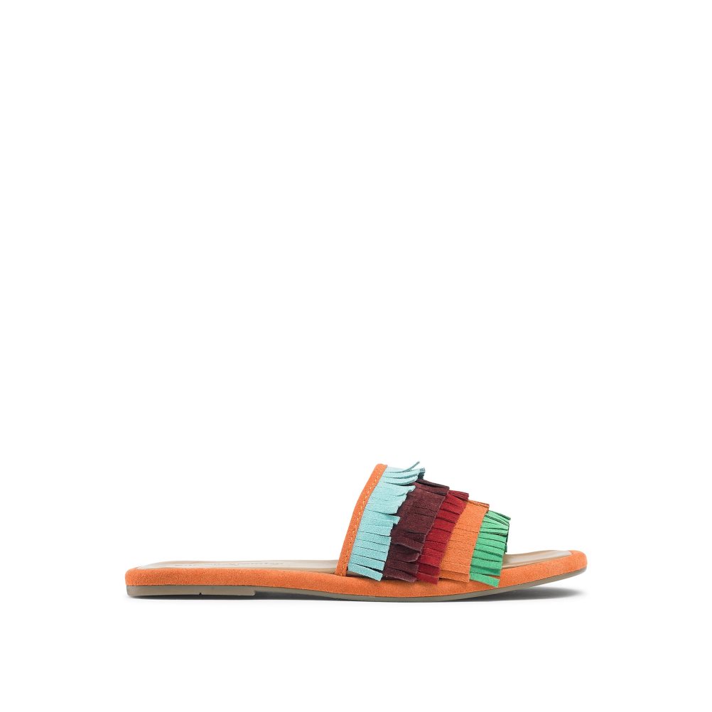 Multicolor Russell & Bromley Cascade Fringe Women\'s Slippers | PH-1-IMEA