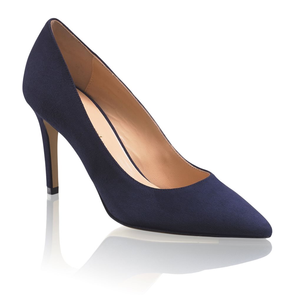 Navy Russell & Bromley 85mm Stiletto Women's Heels | PH-6-RTVX