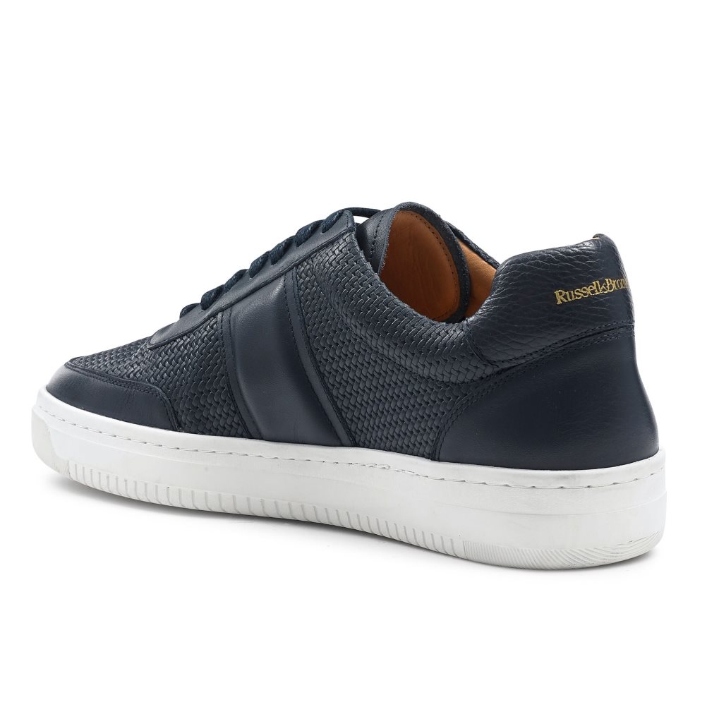 Navy Russell & Bromley Bowery Oxford Lace Men's Trainers | PH-7-ESOD