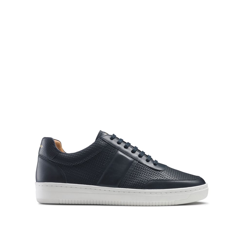 Navy Russell & Bromley Bowery Oxford Lace Men\'s Trainers | PH-7-ESOD