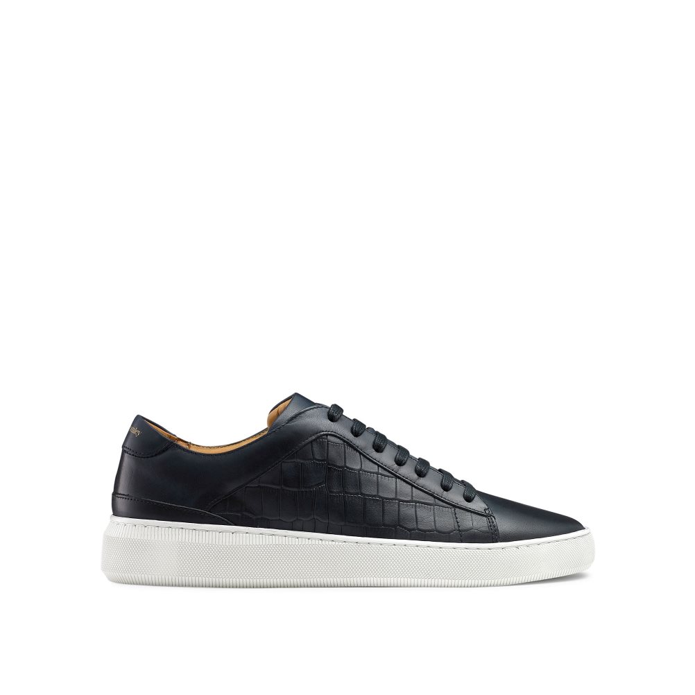 Navy Russell & Bromley Clear Run Lace-up Men\'s Trainers | PH-0-XNVA