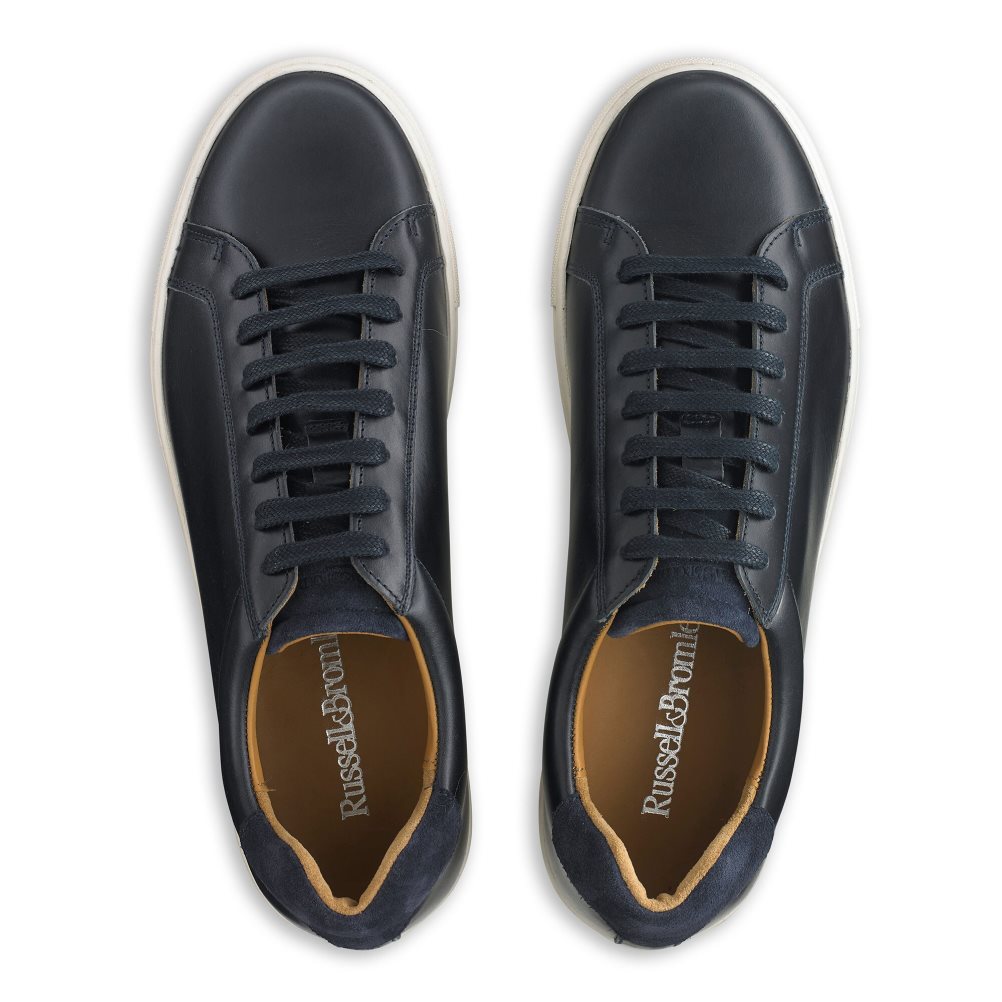 Navy Russell & Bromley Downfield Derby Lace Up Men's Trainers | PH-6-GOFU