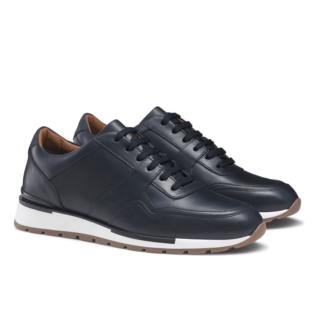 Navy Russell & Bromley Lomond Lace-up Men's Trainers | PH-1-EUTG