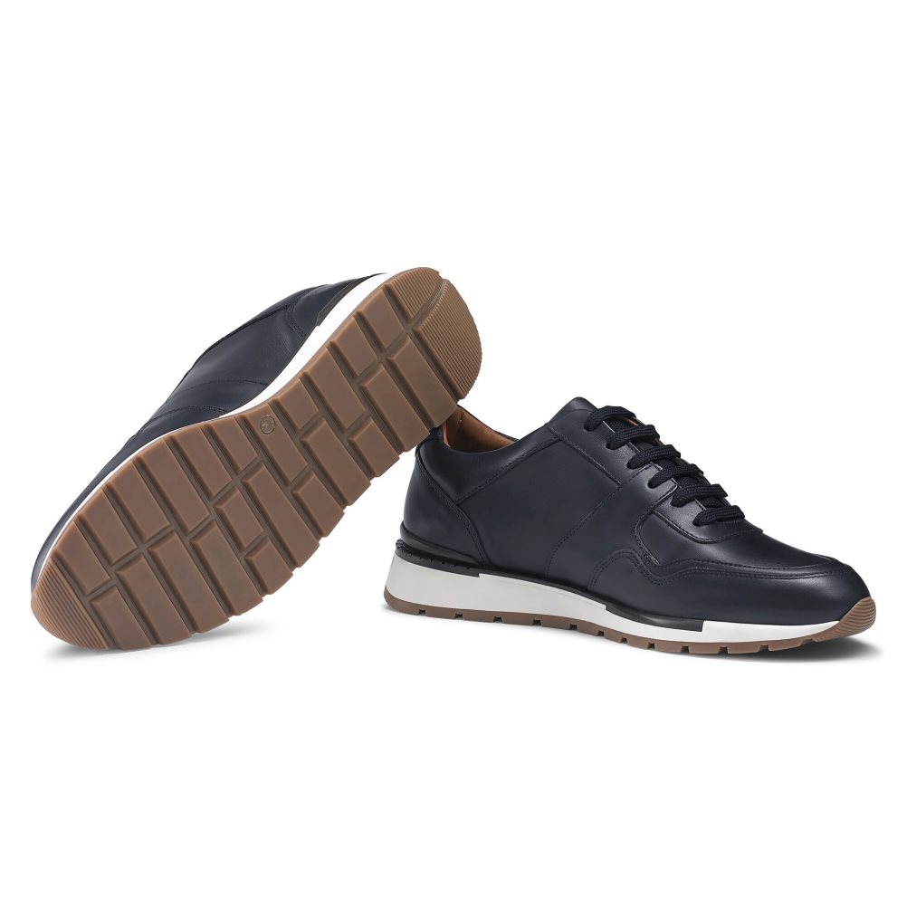 Navy Russell & Bromley Lomond Lace-up Men's Trainers | PH-1-EUTG