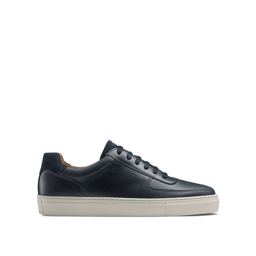 Navy Russell & Bromley Outfield Lace Up Men\'s Trainers | PH-2-KWUS