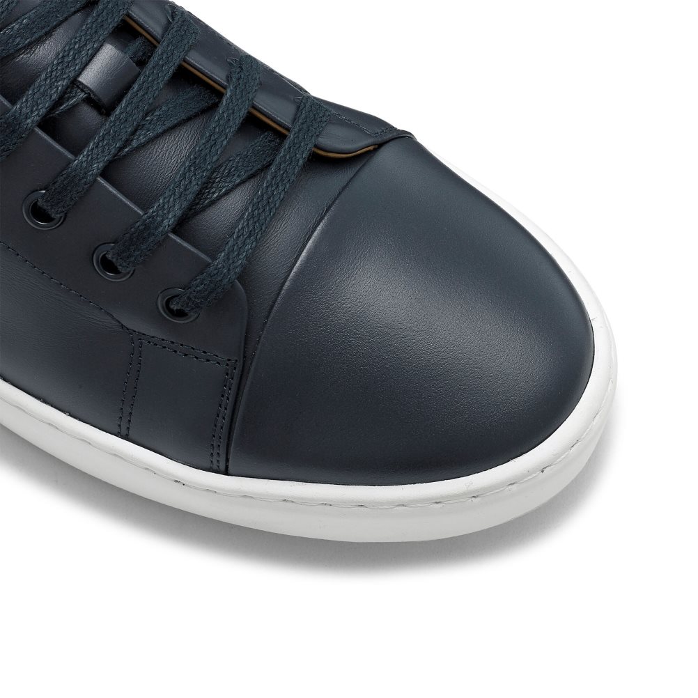 Navy Russell & Bromley Park Hi M High Top Men's Trainers | PH-0-XFQS