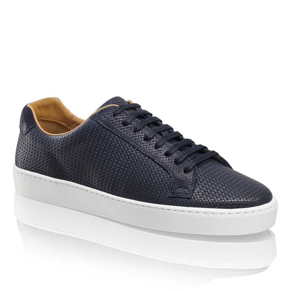 Navy Russell & Bromley Park Run Low-top Men's Trainers | PH-7-KQAX