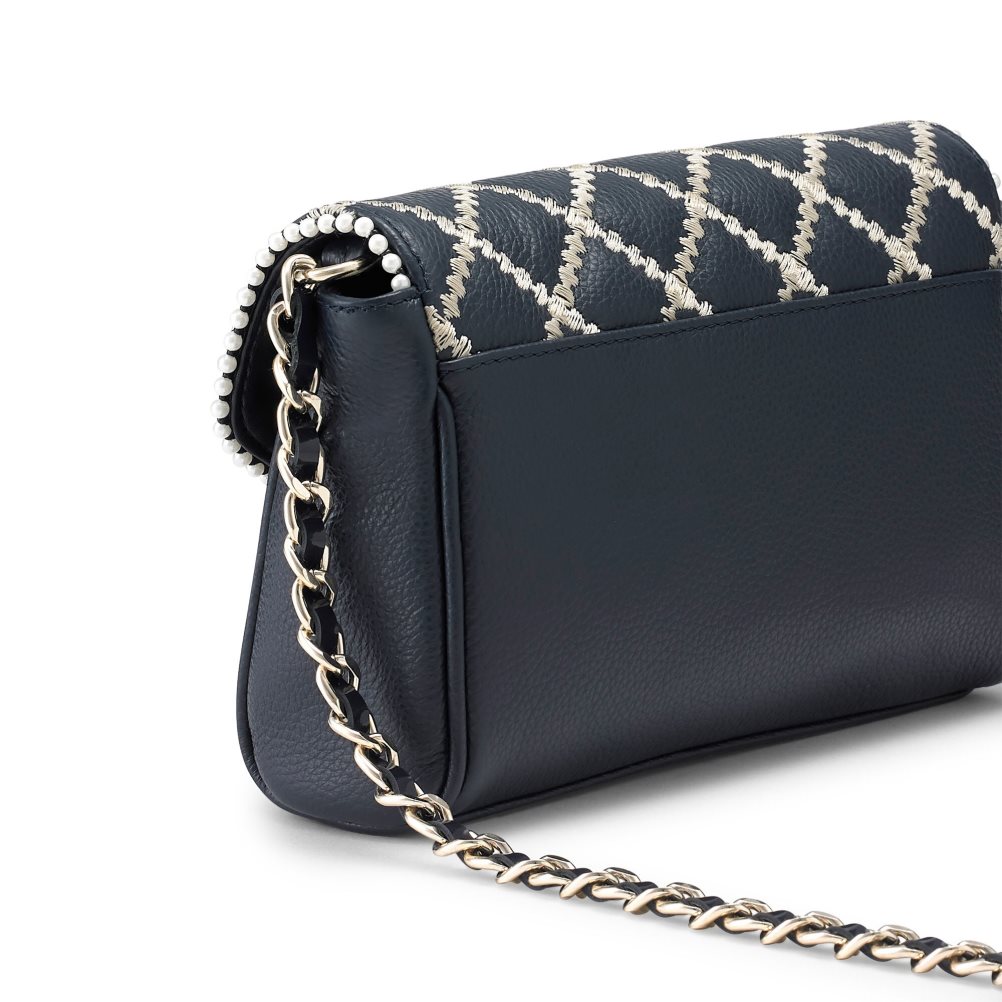 Navy Russell & Bromley Promenade Chain Women's Mini Bag | PH-9-JYXM