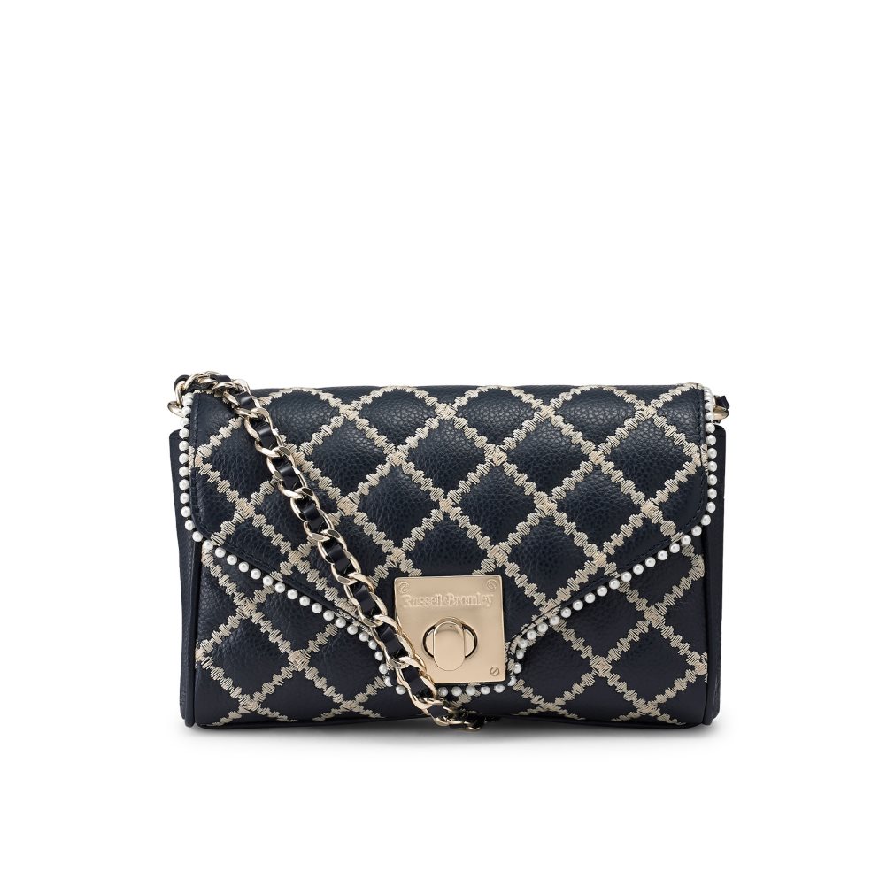 Navy Russell & Bromley Promenade Chain Women\'s Mini Bag | PH-9-JYXM