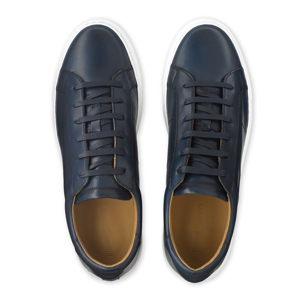 Navy Russell & Bromley Realtime Luxury Men's Trainers | PH-5-WSJH