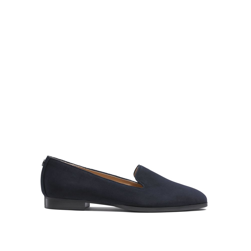 Navy Russell & Bromley Smoking Dress Women\'s Ballet Flats | PH-6-RWEJ