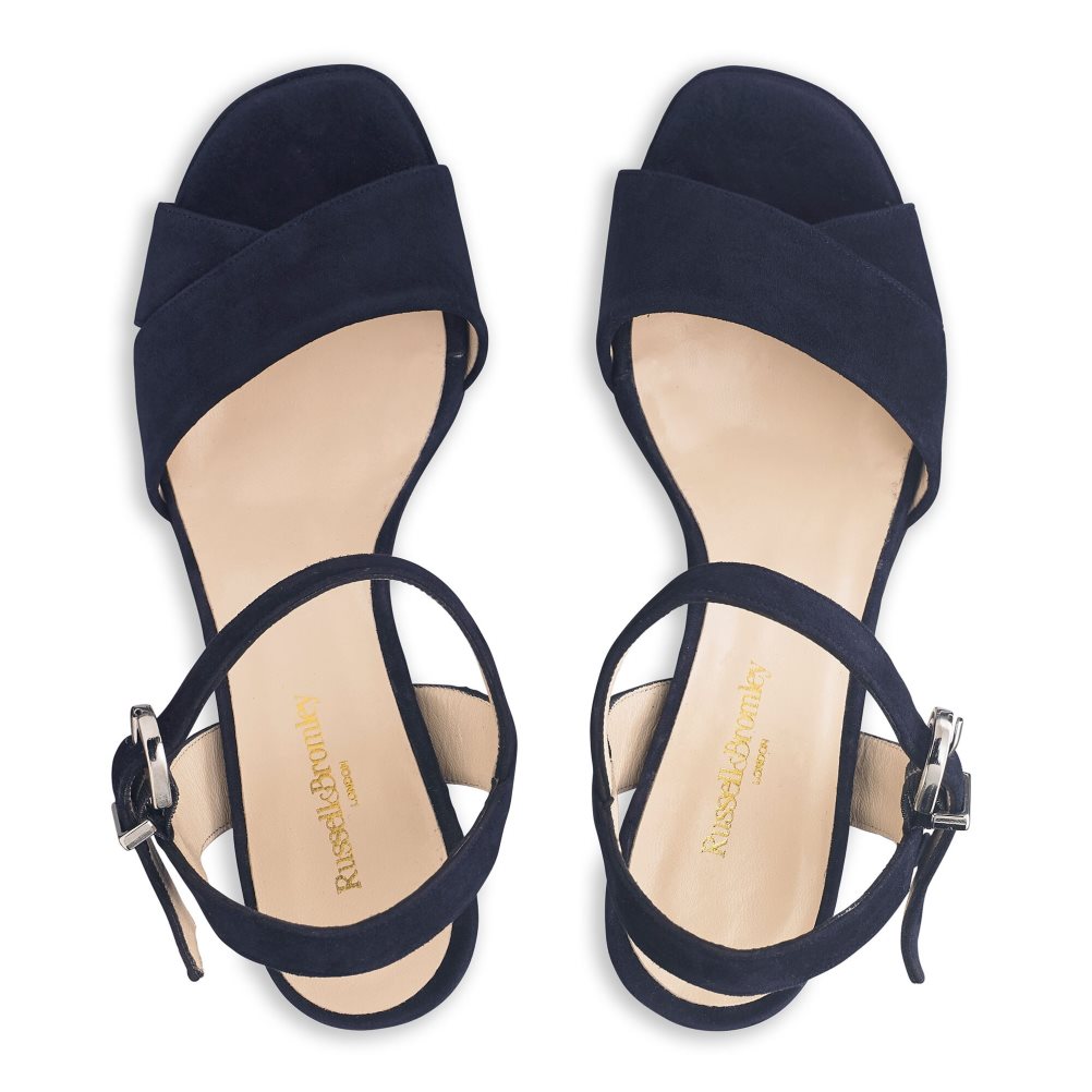 Navy Russell & Bromley Topform Platform Women's Heels Sandals | PH-9-GLMA