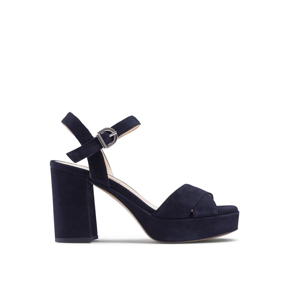 Navy Russell & Bromley Topform Platform Women\'s Heels Sandals | PH-9-GLMA