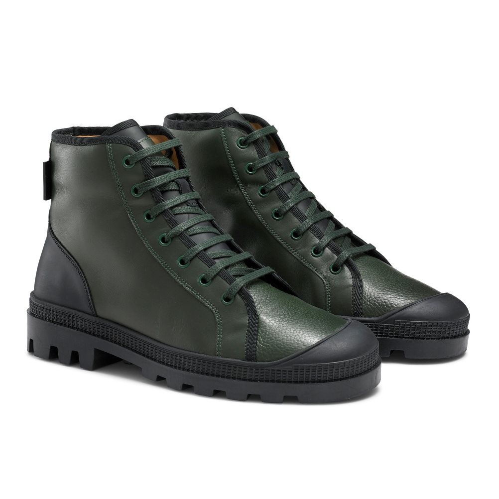 Olive Russell & Bromley Diego Lace Up Men's Ankle Boots | PH-3-EXAT