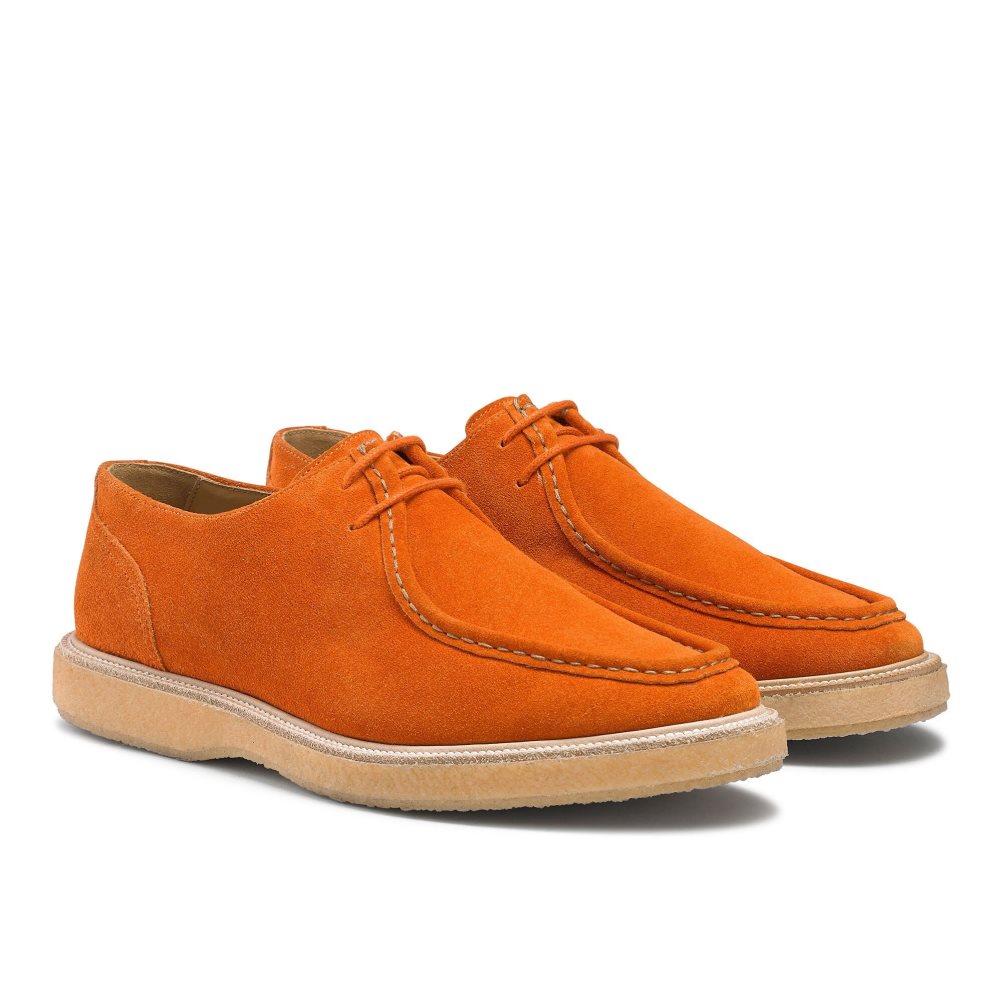 Orange Russell & Bromley Algonquin Crepe Sole Trappeur Men's Derby Shoes | PH-1-WGQR