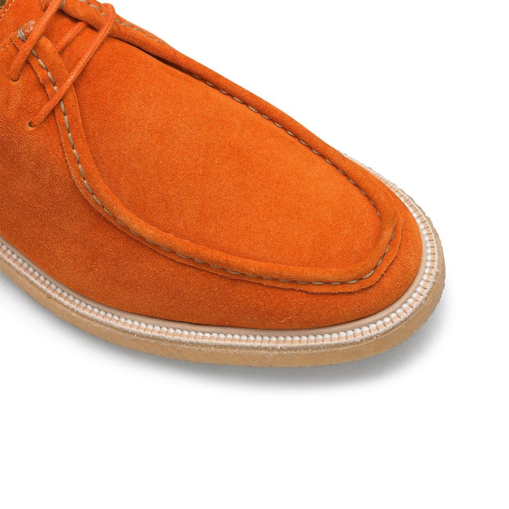 Orange Russell & Bromley Algonquin Crepe Sole Trappeur Men's Derby Shoes | PH-1-WGQR