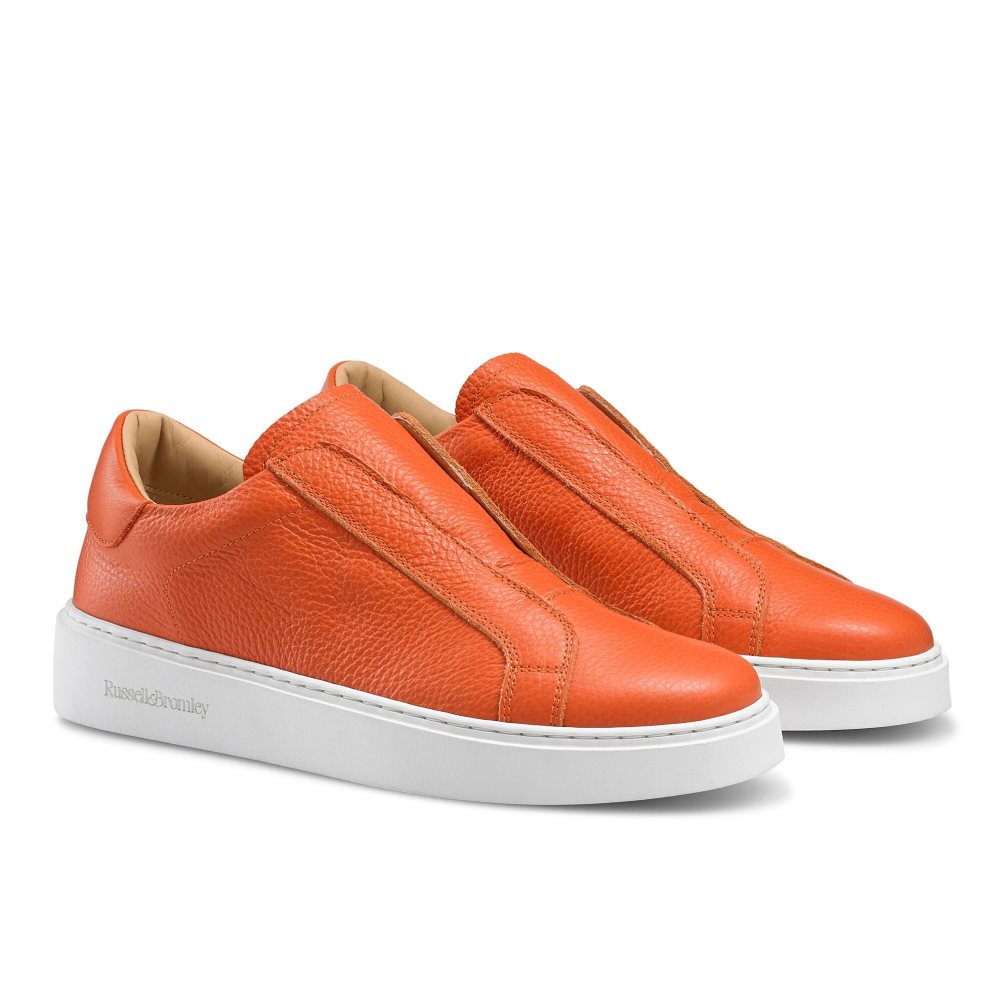 Orange Russell & Bromley Dream Laceless Women's Platform Shoes | PH-4-IFPK