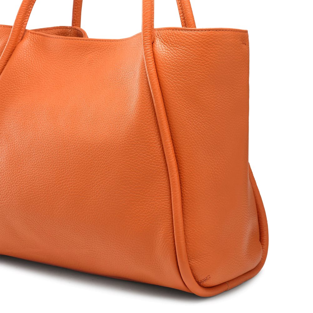 Orange Russell & Bromley Icon Chain East/West Grab Women's Tote Bags | PH-6-RFTN