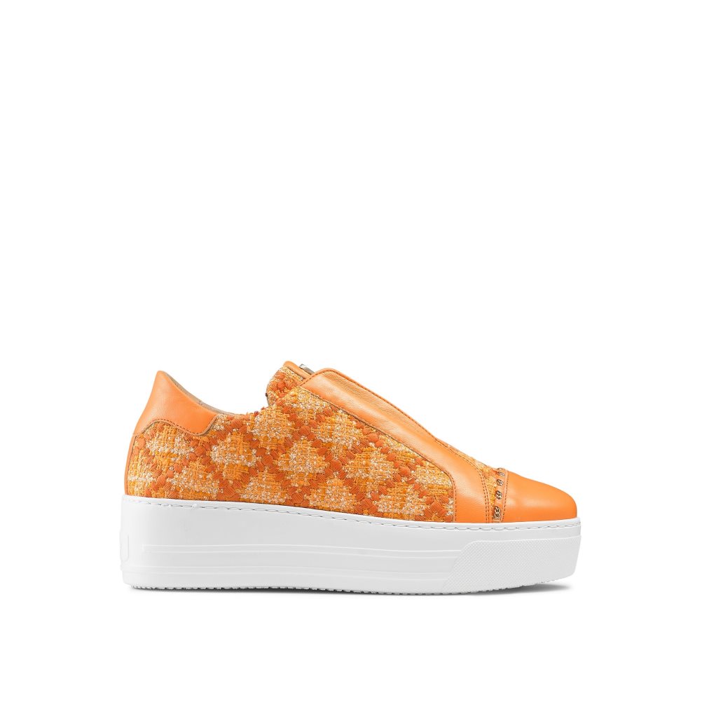 Orange Russell & Bromley Seawalk Laceless Women\'s Trainers | PH-0-BOFG