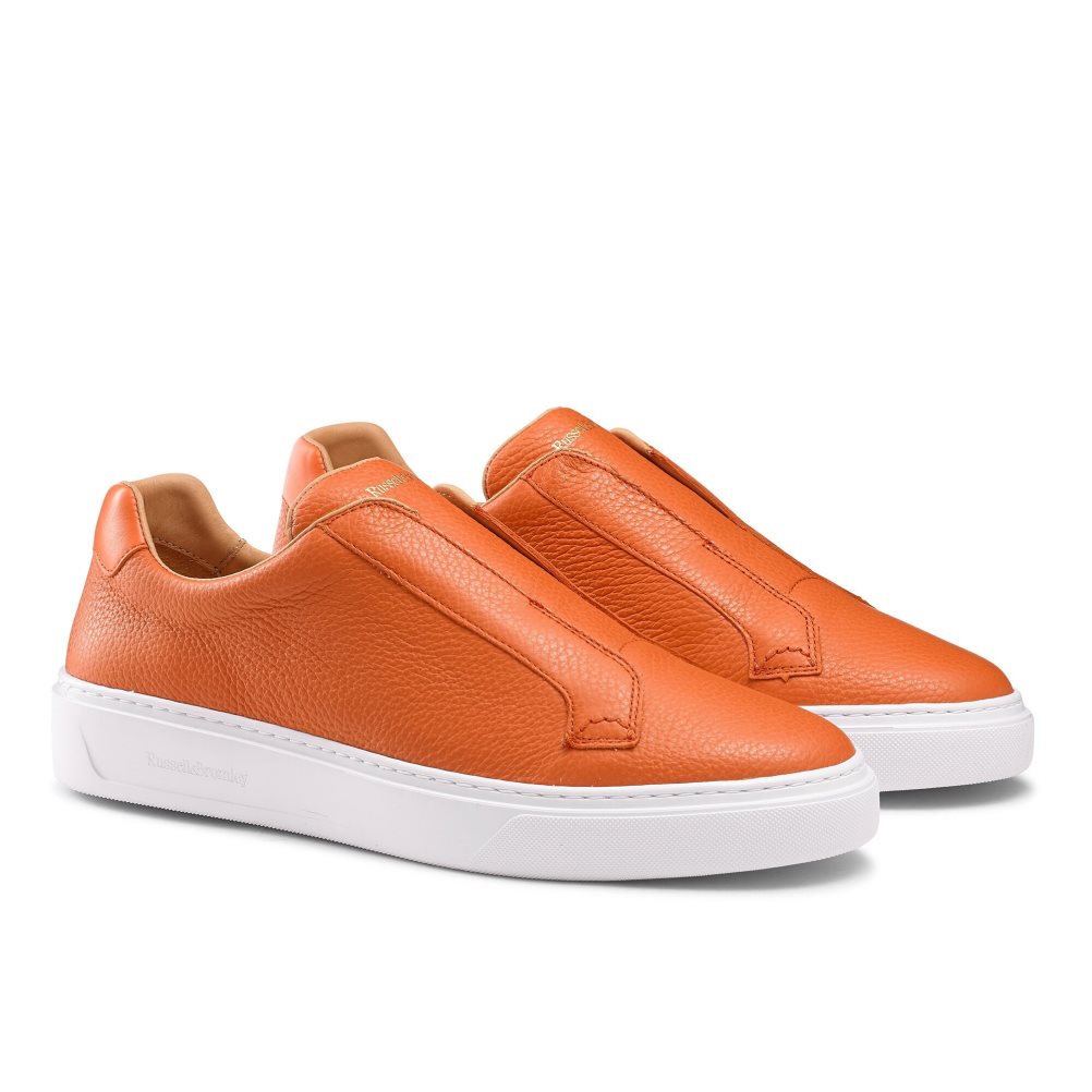 Orange Russell & Bromley Slipway Laceless Men's Trainers | PH-6-BEIU