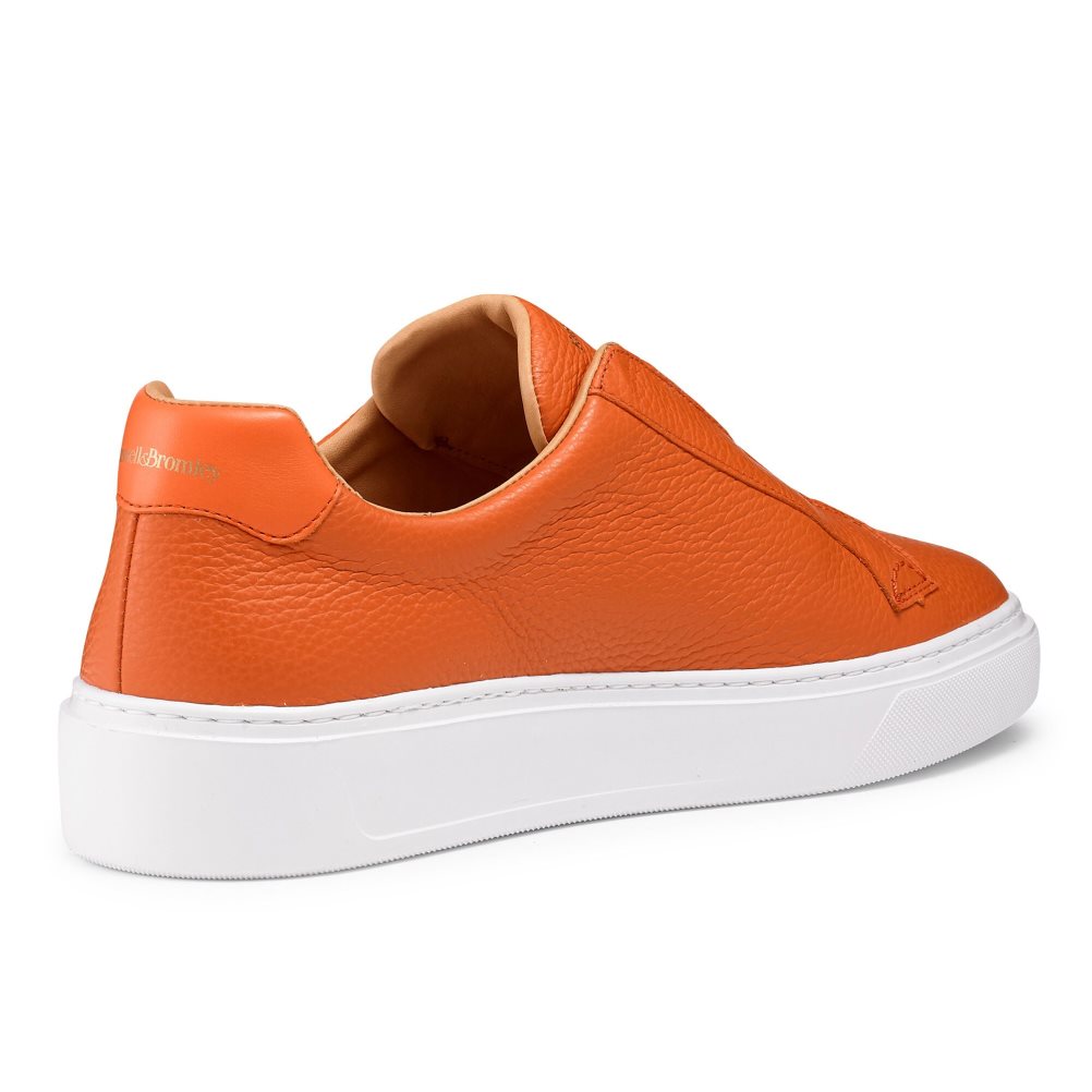 Orange Russell & Bromley Slipway Laceless Men's Trainers | PH-6-BEIU