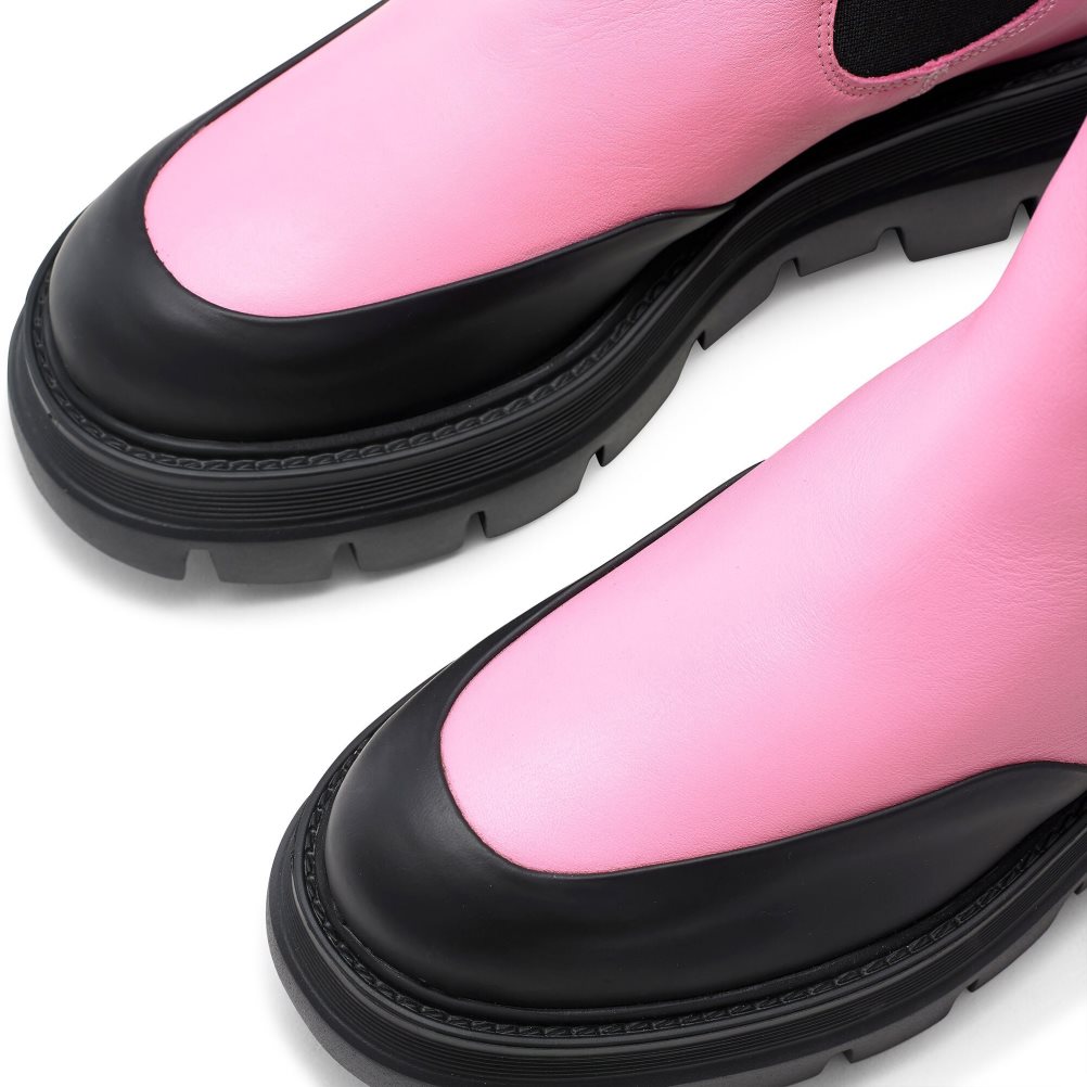 Pink / Black Russell & Bromley Conquer Women's Chelsea Boots | PH-2-VDIP