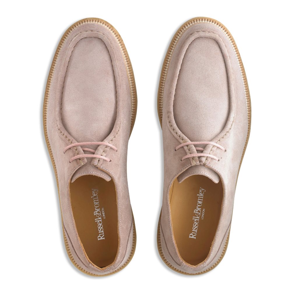 Pink Russell & Bromley Algonquin Crepe Sole Trappeur Men's Derby Shoes | PH-5-HICD