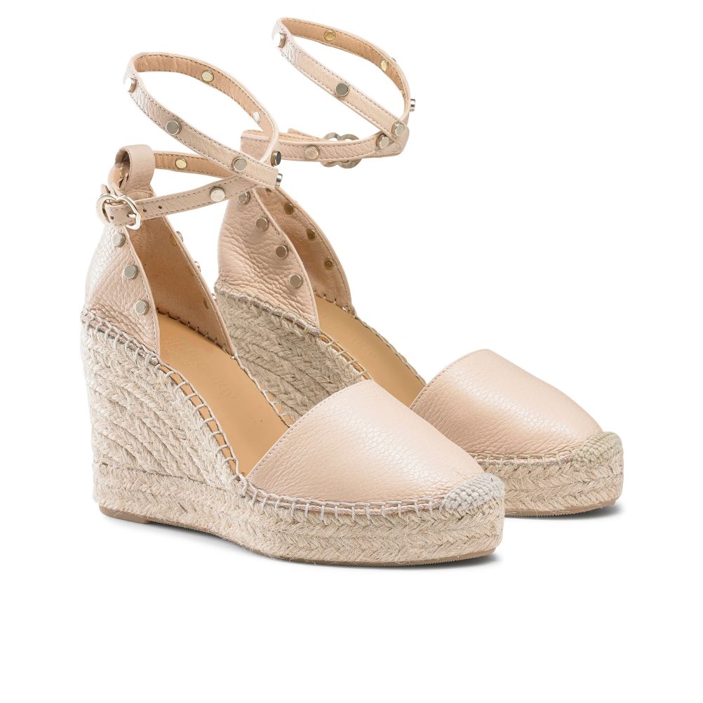 Pink Russell & Bromley Coinwraphi Espadrille Women's Wedges | PH-5-DMSP