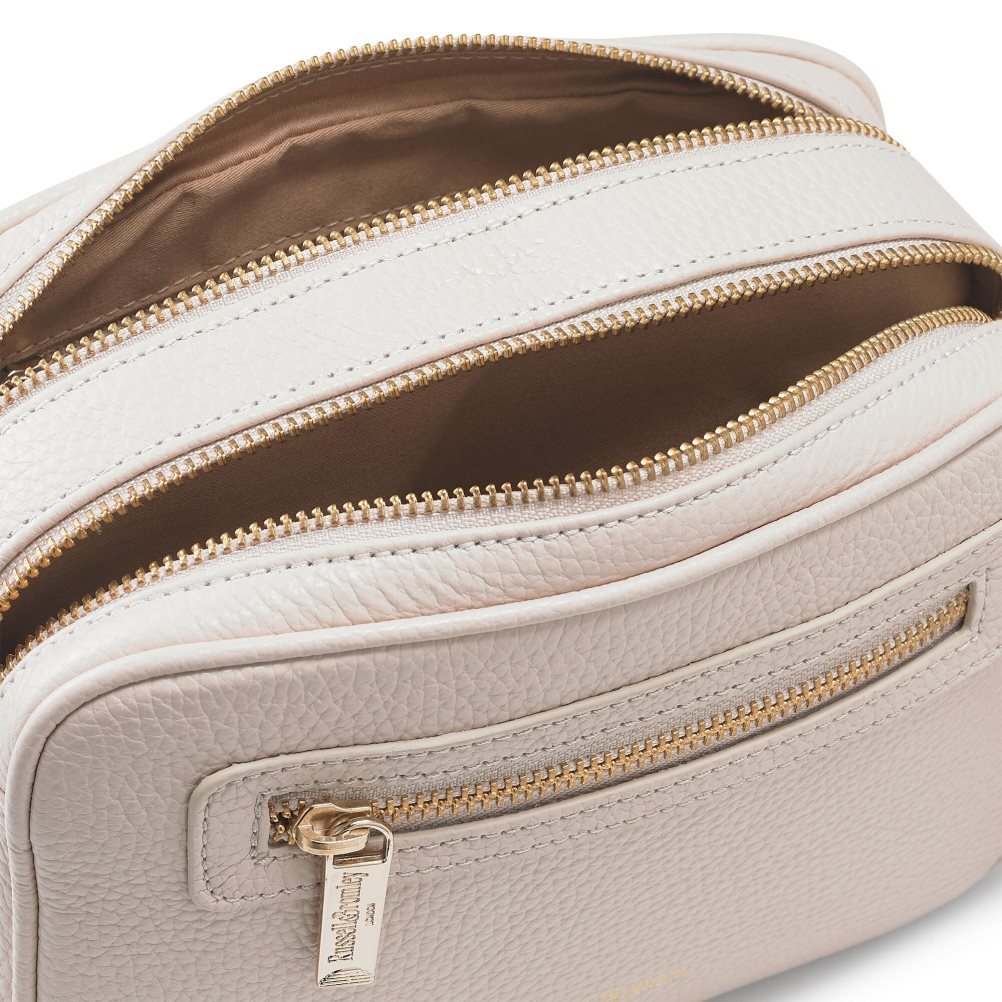 Pink Russell & Bromley Dynamic Triple Zip Camera Women's Crossbody Bags | PH-6-DLFT