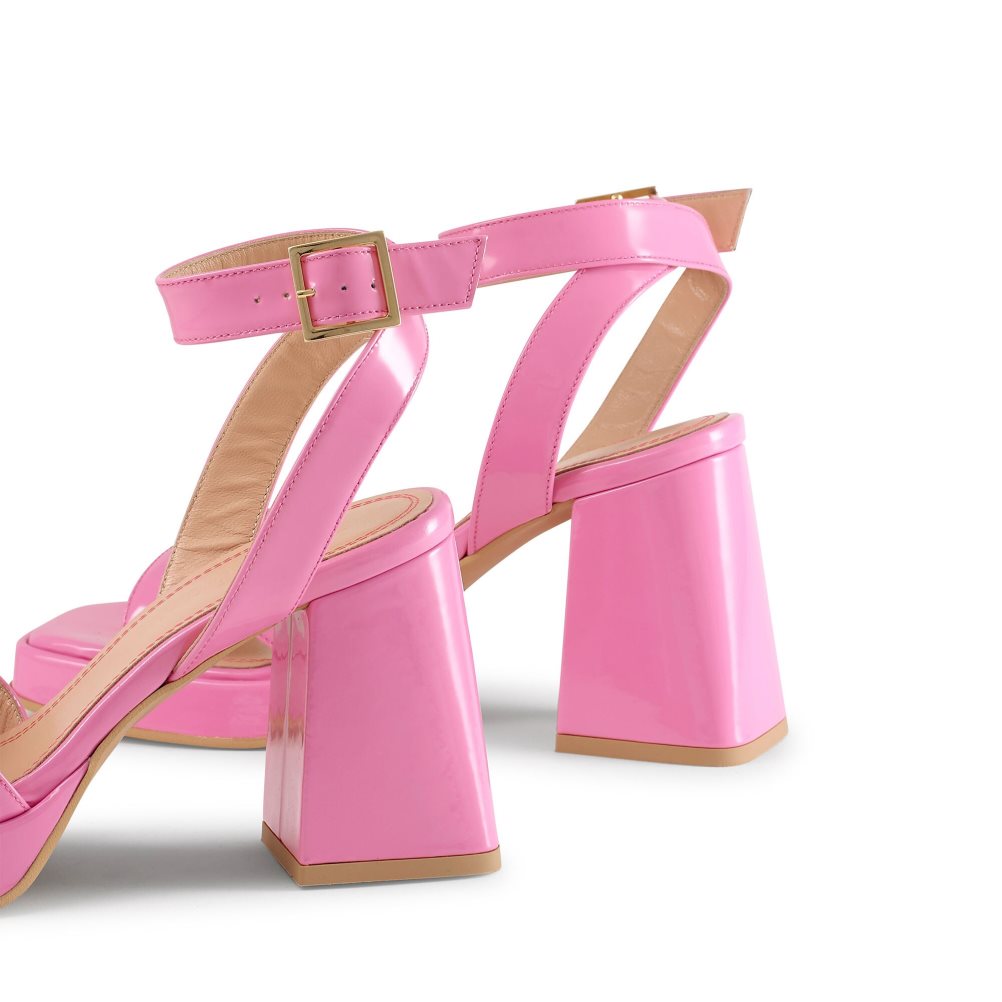 Pink Russell & Bromley Groovybaby Platform Women's Heels Sandals | PH-7-OJYT