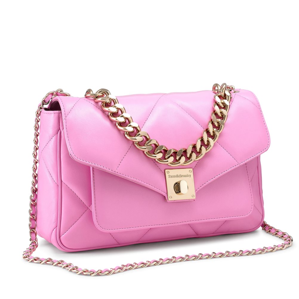 Pink Russell & Bromley Quiltpuff Soft Quilted Women's Crossbody Bags | PH-5-OQXN