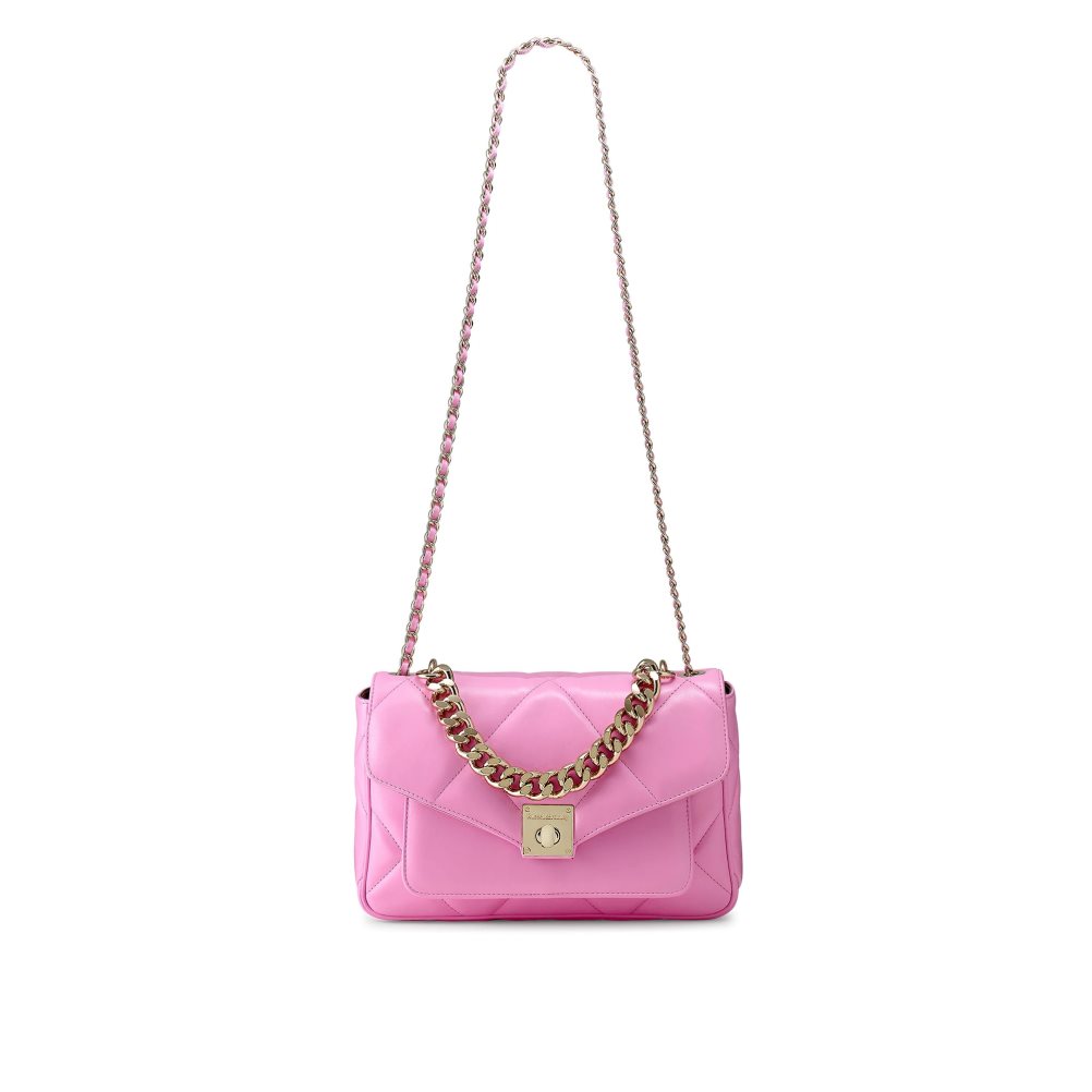 Pink Russell & Bromley Quiltpuff Soft Quilted Women's Crossbody Bags | PH-5-OQXN