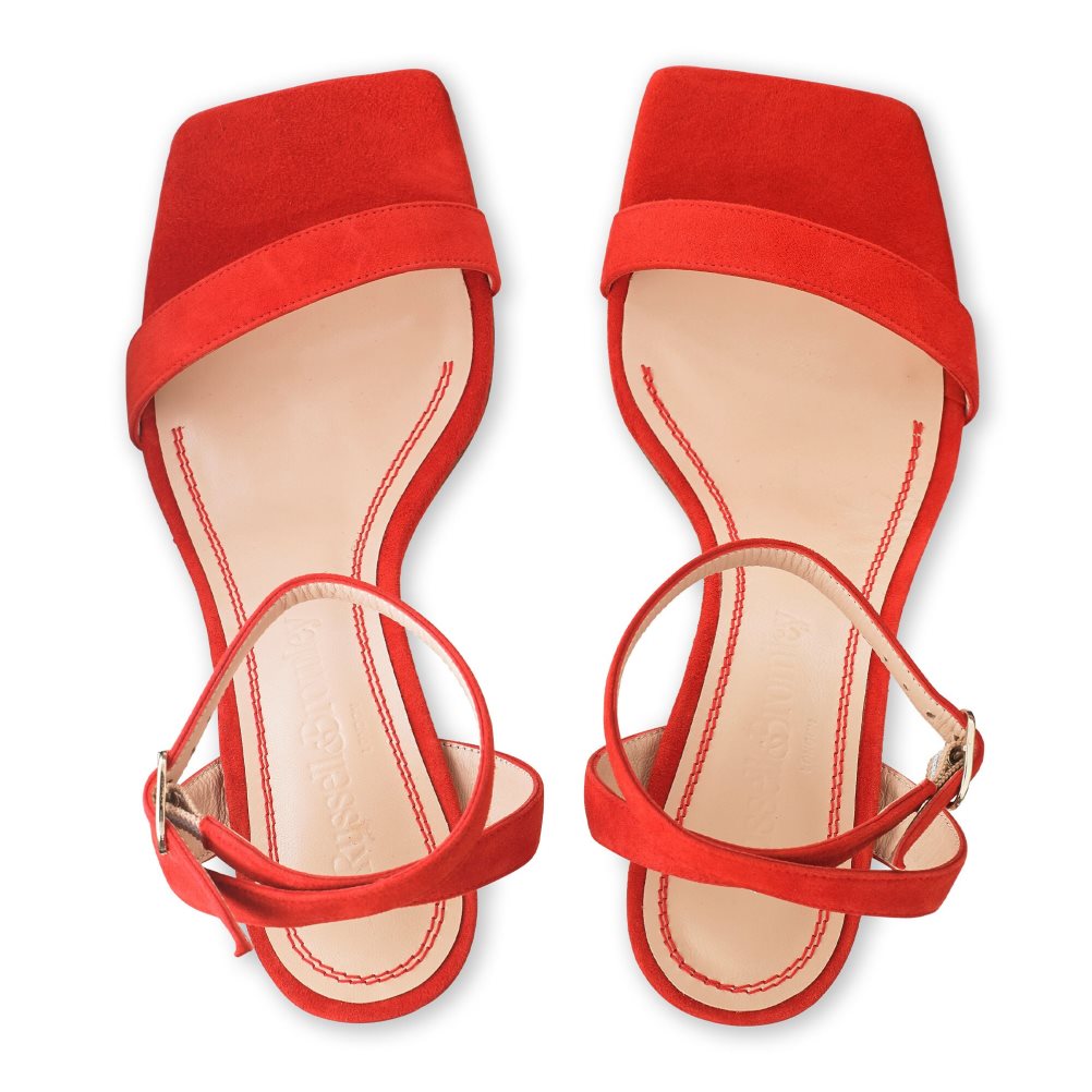 Red Russell & Bromley Negroni Two Part Women's Heels Sandals | PH-9-CION