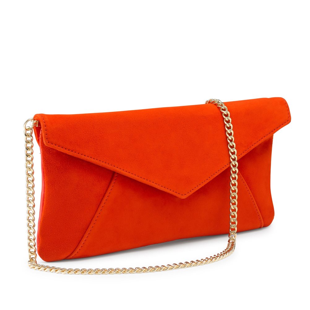 Red Russell & Bromley Topform Envelope Women's Clutch Bag | PH-5-OEYF