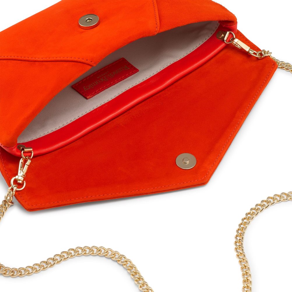 Red Russell & Bromley Topform Envelope Women's Clutch Bag | PH-5-OEYF