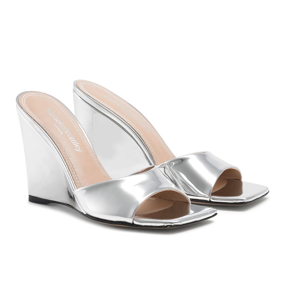 Silver Russell & Bromley Bellini Women's Wedges | PH-8-BQKC