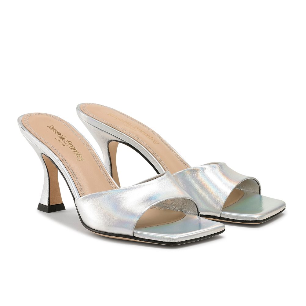 Silver Russell & Bromley Mojito 90’s Heeled Women's Mules | PH-5-HATQ