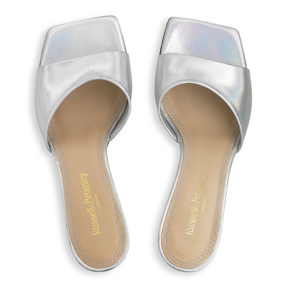 Silver Russell & Bromley Mojito 90’s Heeled Women's Mules | PH-5-HATQ