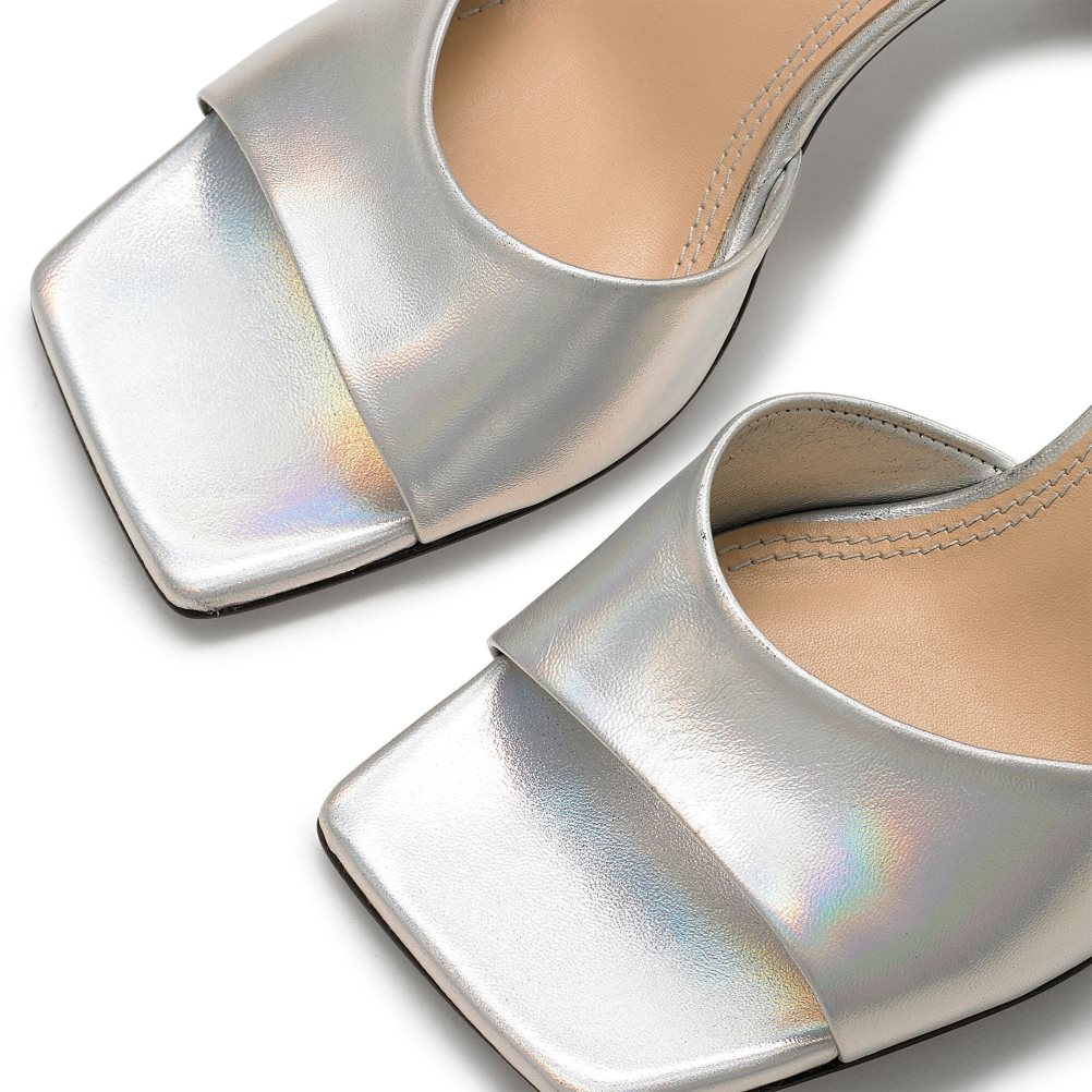 Silver Russell & Bromley Mojito 90’s Heeled Women's Mules | PH-5-HATQ