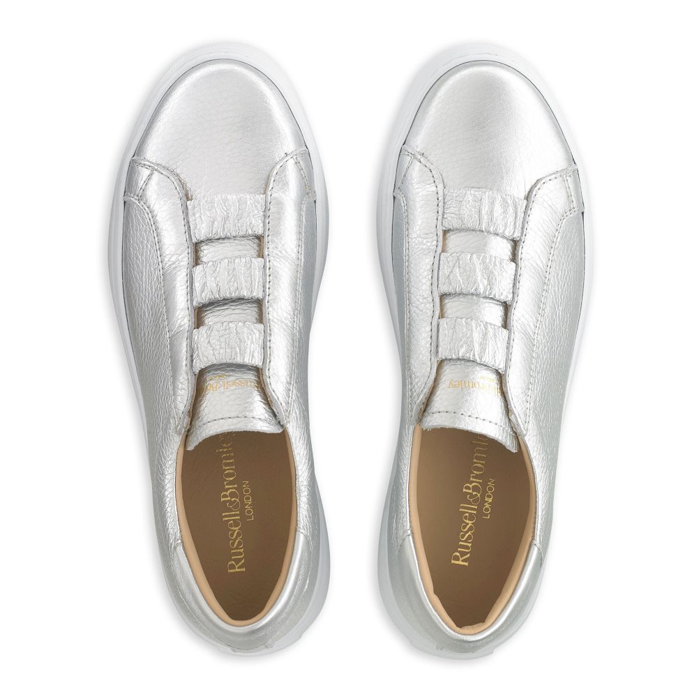 Silver Russell & Bromley Sirius Flatform Women's Trainers | PH-1-ZNOU