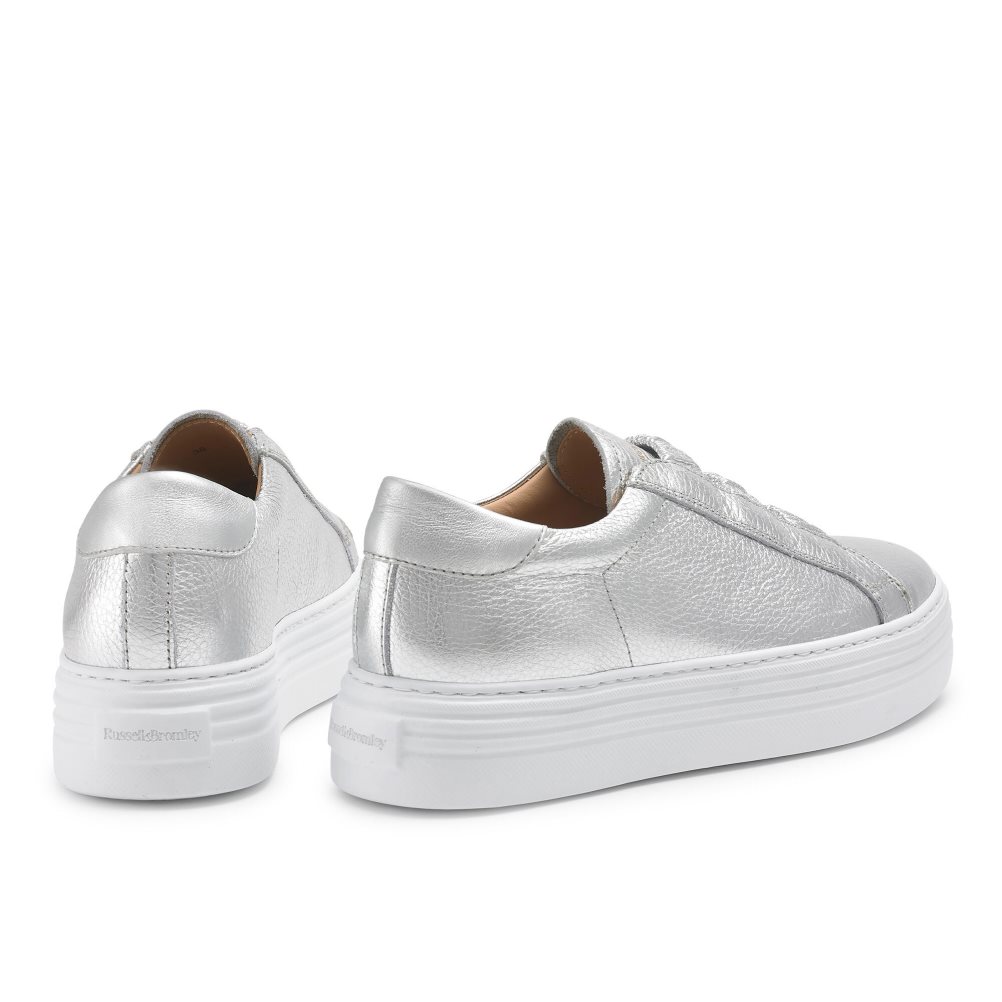 Silver Russell & Bromley Sirius Flatform Women's Trainers | PH-1-ZNOU